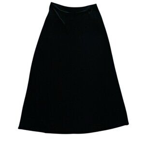 Alex Evenings Black A-Line Velvet Long Formal Skirt Womens Size Large